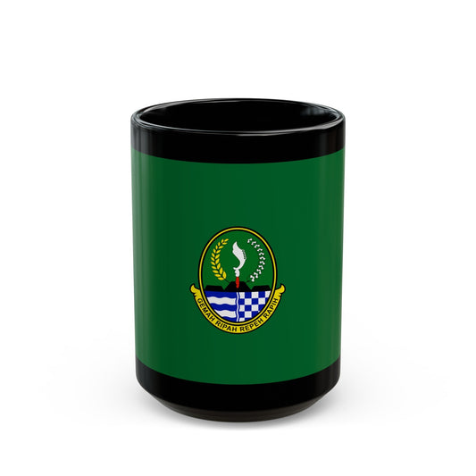 Flag of West Java Indonesia - Black Coffee Mug-15oz-The Sticker Space