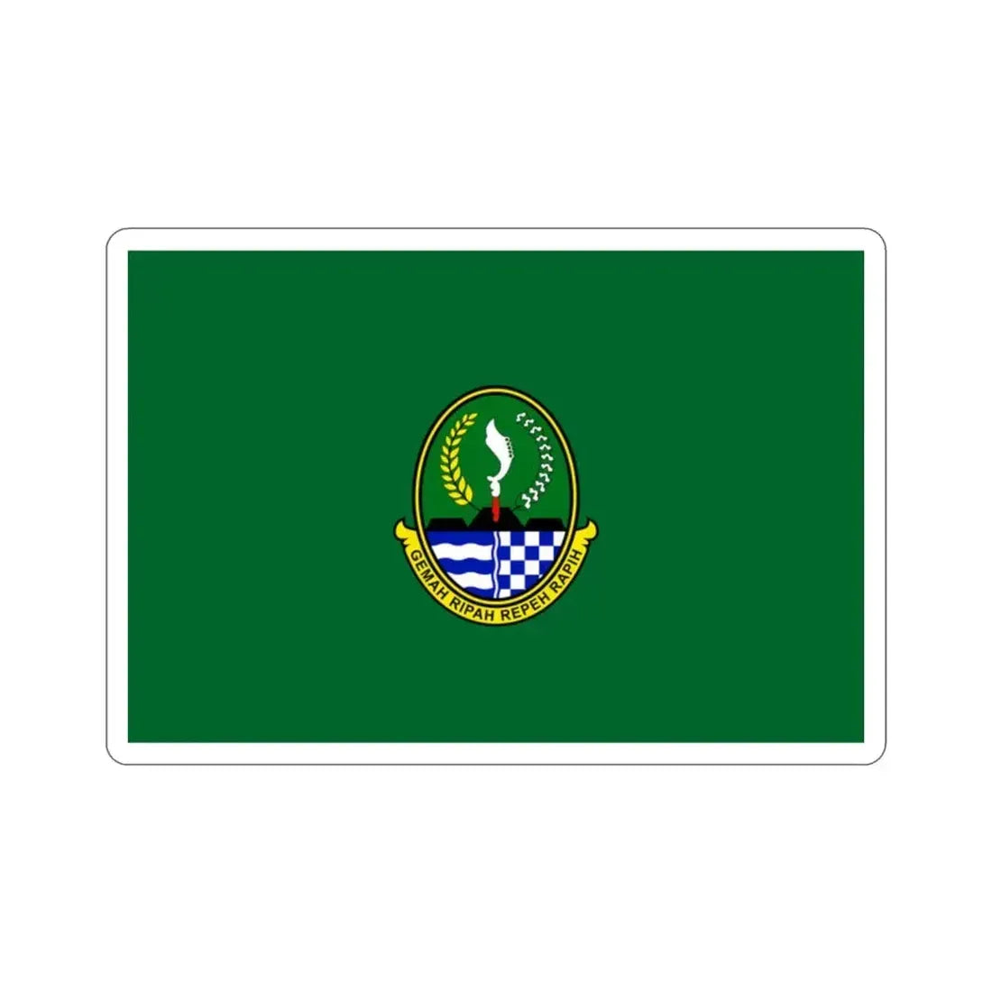 Flag of West Java Indonesia STICKER Vinyl Die-Cut Decal 2 Inch - The Sticker Space
