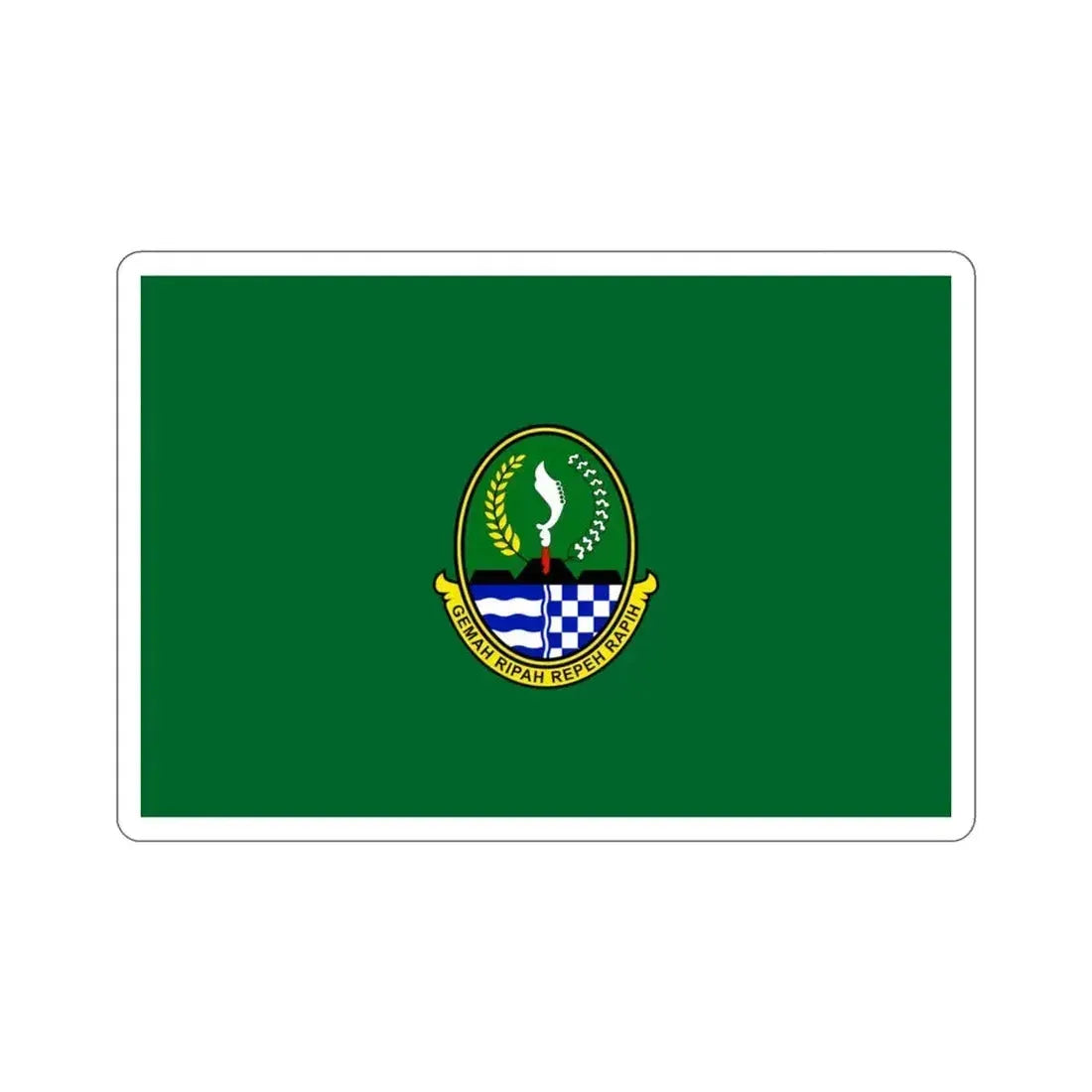 Flag of West Java Indonesia STICKER Vinyl Die-Cut Decal 3 Inch - The Sticker Space