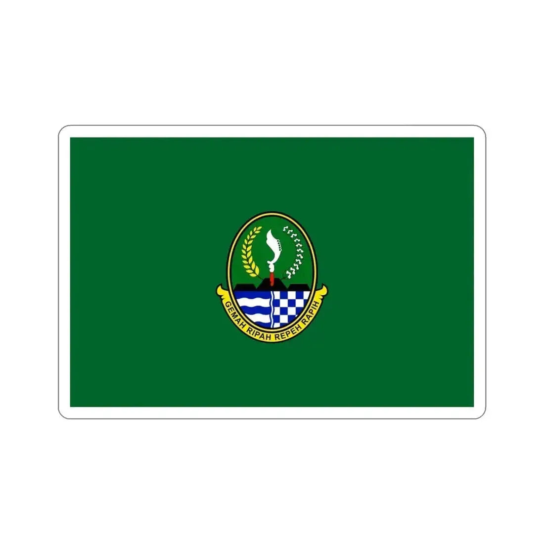Flag of West Java Indonesia STICKER Vinyl Die-Cut Decal 4 Inch - The Sticker Space