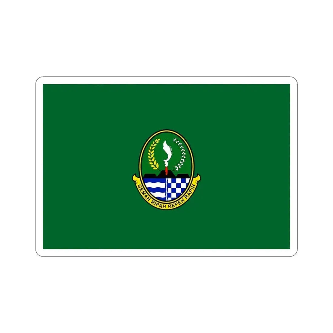 Flag of West Java Indonesia STICKER Vinyl Die-Cut Decal 4 Inch - The Sticker Space