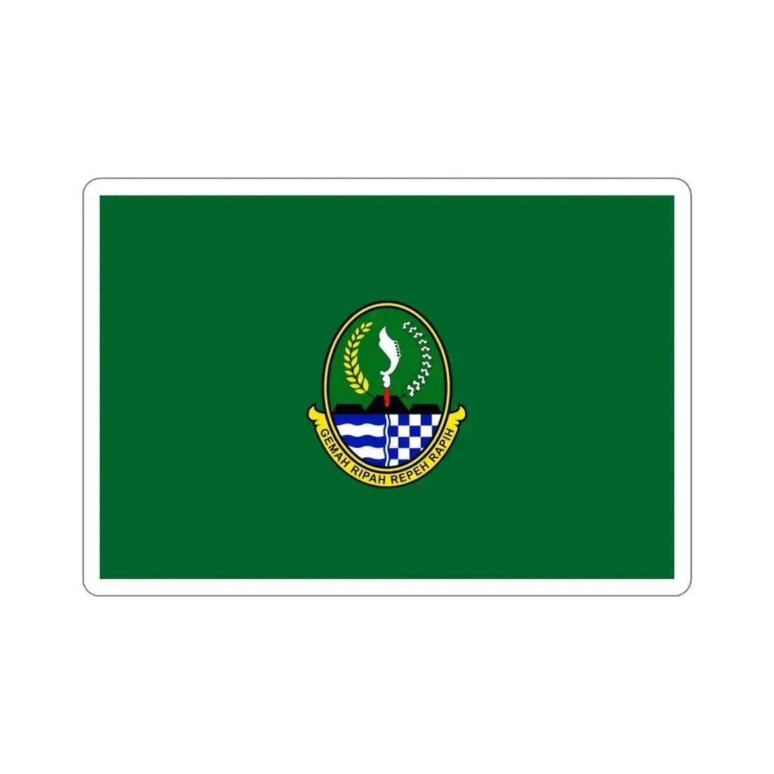 Flag of West Java Indonesia STICKER Vinyl Die-Cut Decal 5 Inch - The Sticker Space
