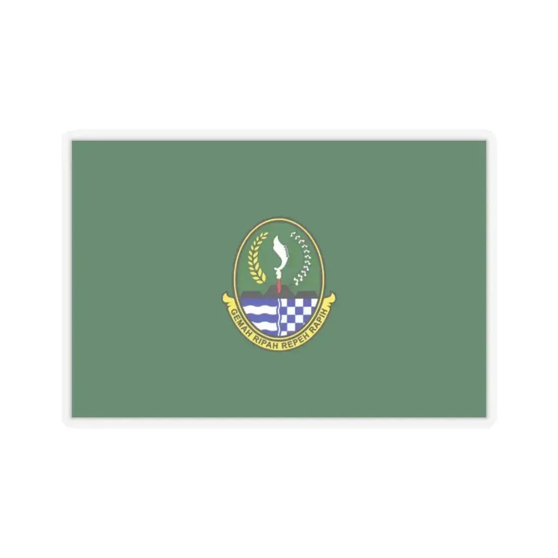 Flag of West Java Indonesia - STICKER Vinyl Kiss-Cut Decal 2 Inch Transparent - The Sticker Space