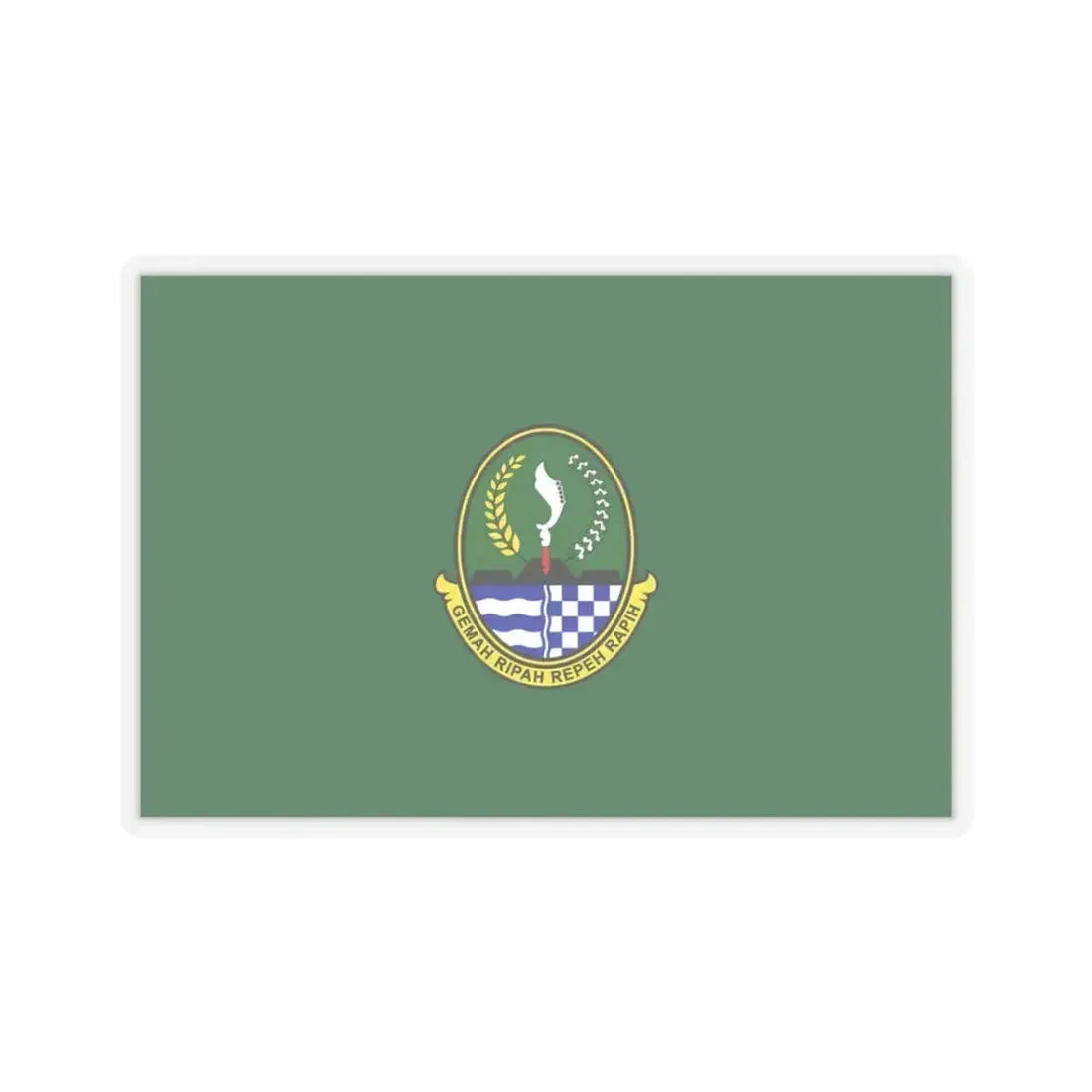 Flag of West Java Indonesia - STICKER Vinyl Kiss-Cut Decal 3 Inch Transparent - The Sticker Space