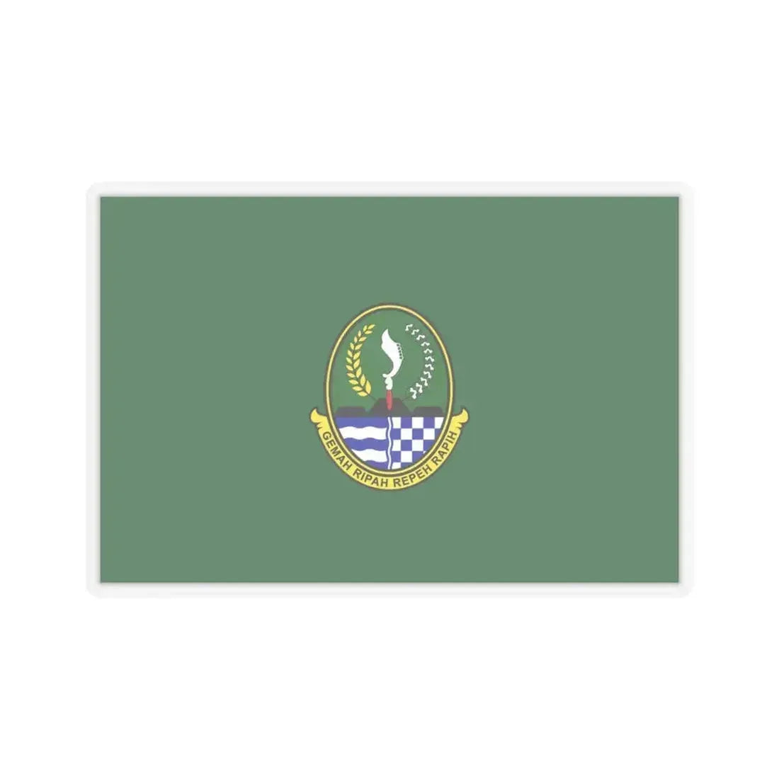 Flag of West Java Indonesia - STICKER Vinyl Kiss-Cut Decal 4 Inch Transparent - The Sticker Space