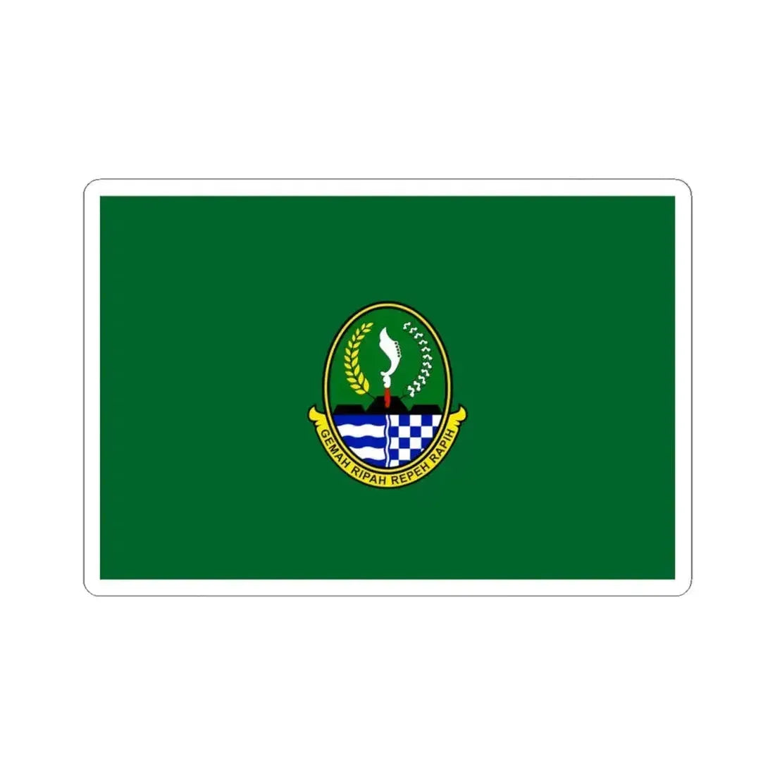 Flag of West Java Indonesia - STICKER Vinyl Kiss-Cut Decal 4 Inch White - The Sticker Space
