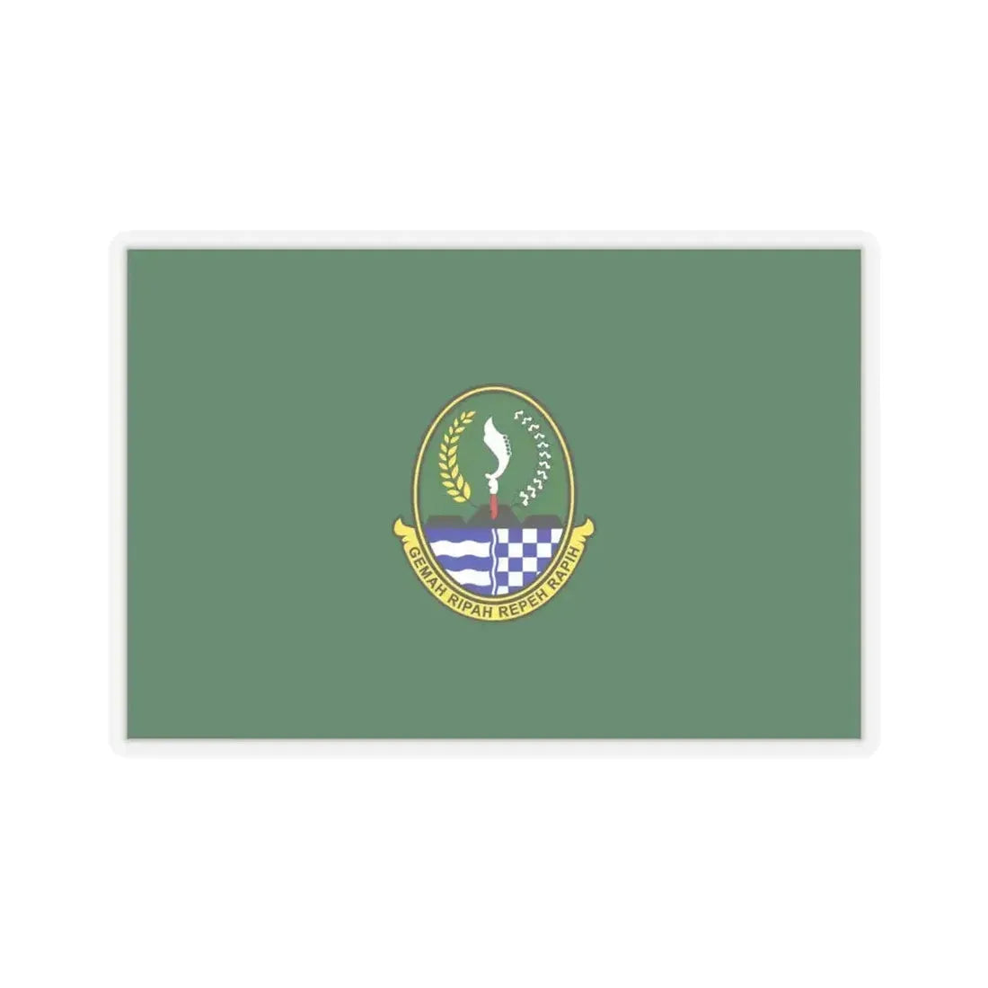 Flag of West Java Indonesia - STICKER Vinyl Kiss-Cut Decal 6 Inch Transparent - The Sticker Space