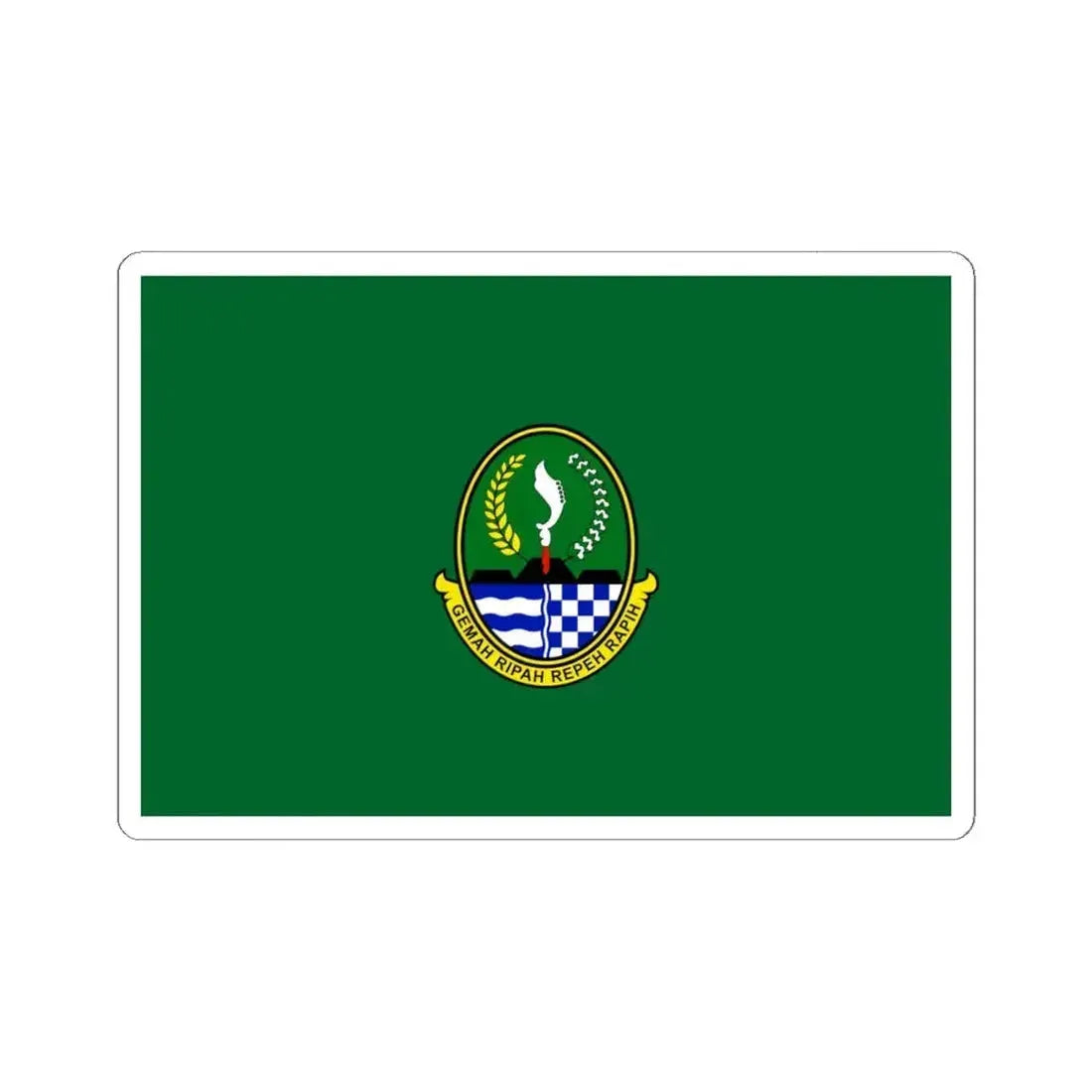 Flag of West Java Indonesia - STICKER Vinyl Kiss-Cut Decal 6 Inch White - The Sticker Space
