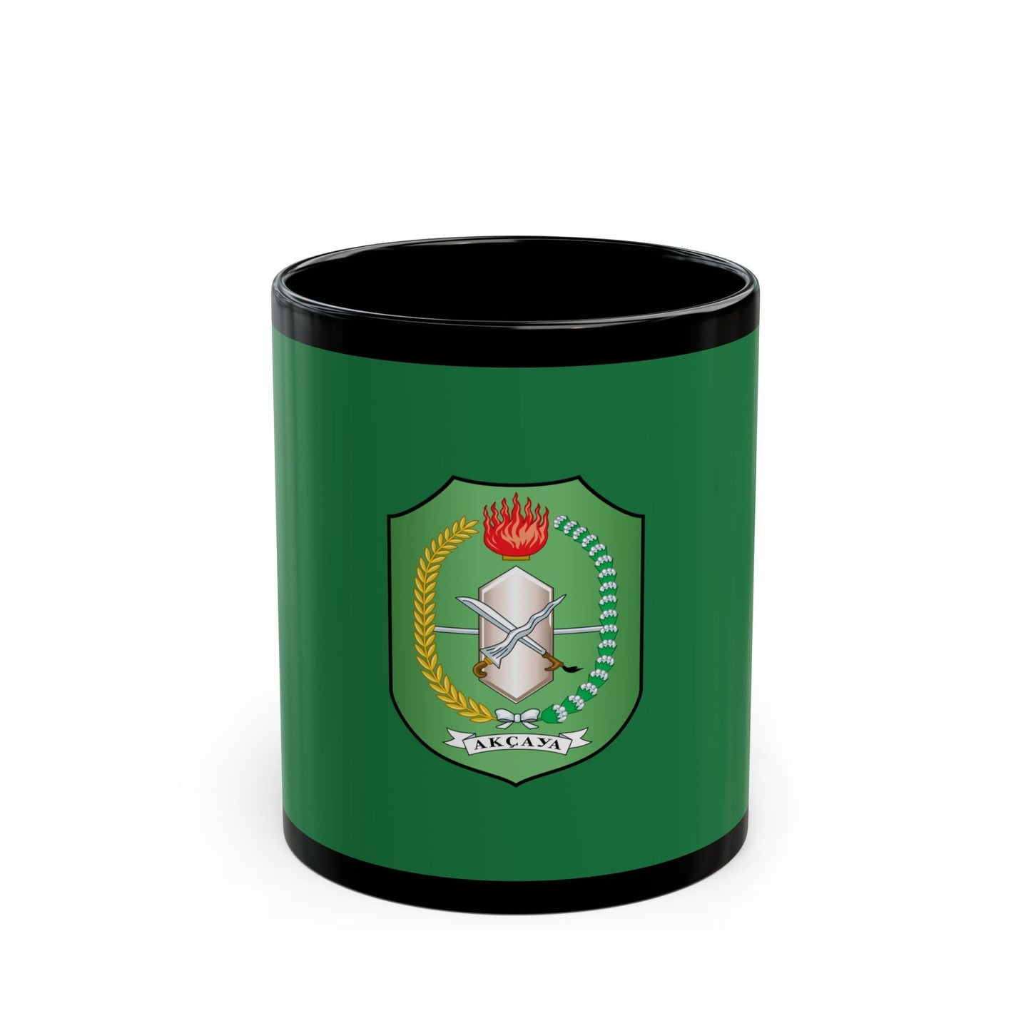 Flag of West Kalimantan Indonesia - Black Coffee Mug-11oz-The Sticker Space