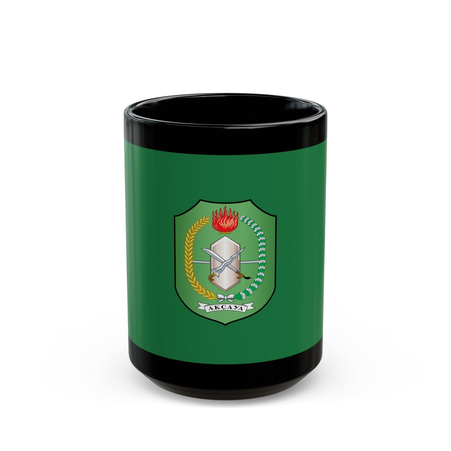 Flag of West Kalimantan Indonesia - Black Coffee Mug-15oz-The Sticker Space