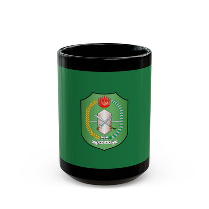 Flag of West Kalimantan Indonesia - Black Coffee Mug-15oz-The Sticker Space