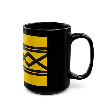 Flag of West Midlands County UK - Black Coffee Mug-The Sticker Space