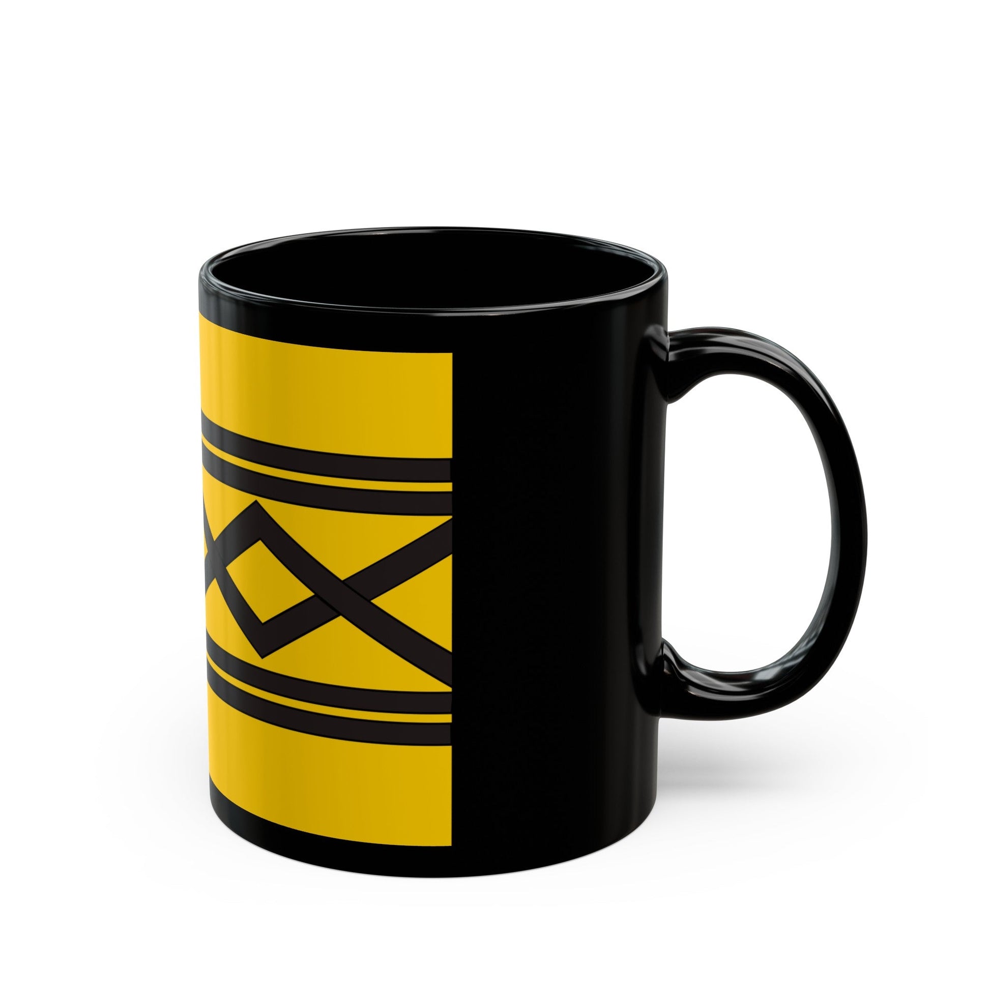 Flag of West Midlands County UK - Black Coffee Mug-The Sticker Space