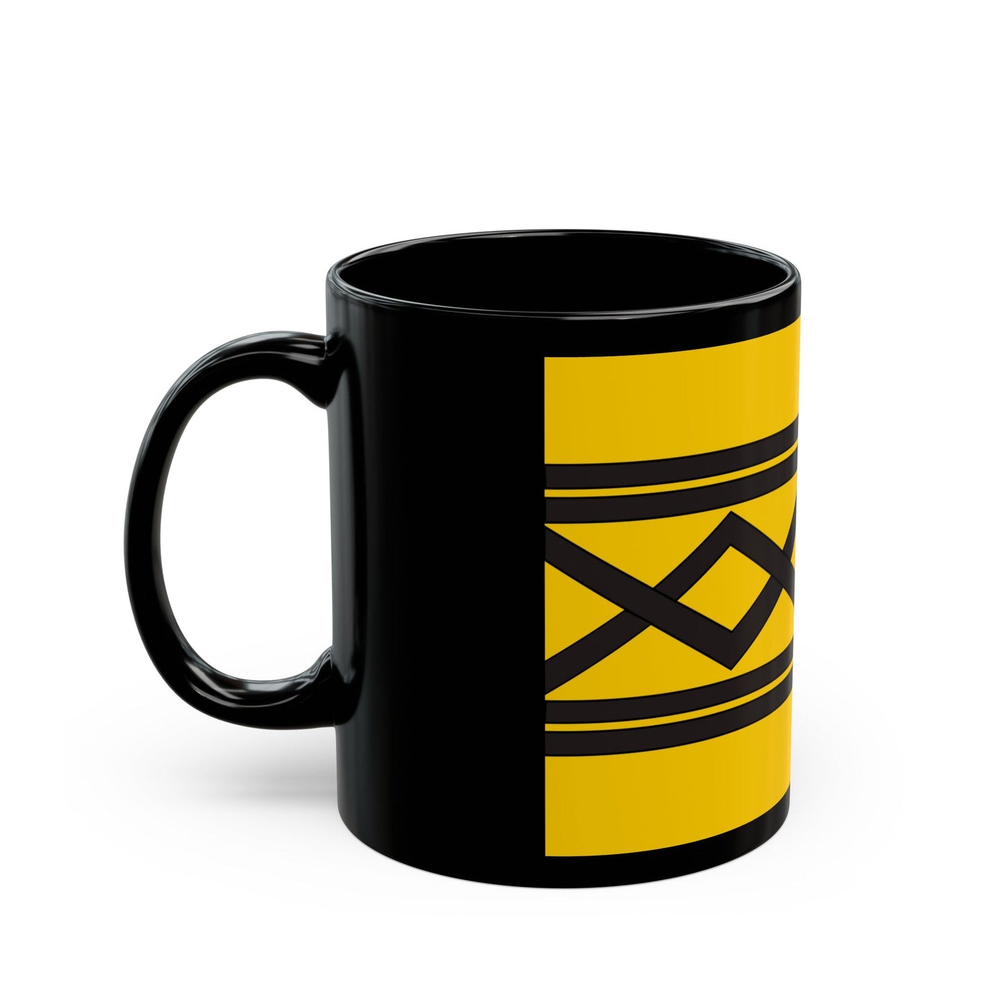 Flag of West Midlands County UK - Black Coffee Mug-The Sticker Space