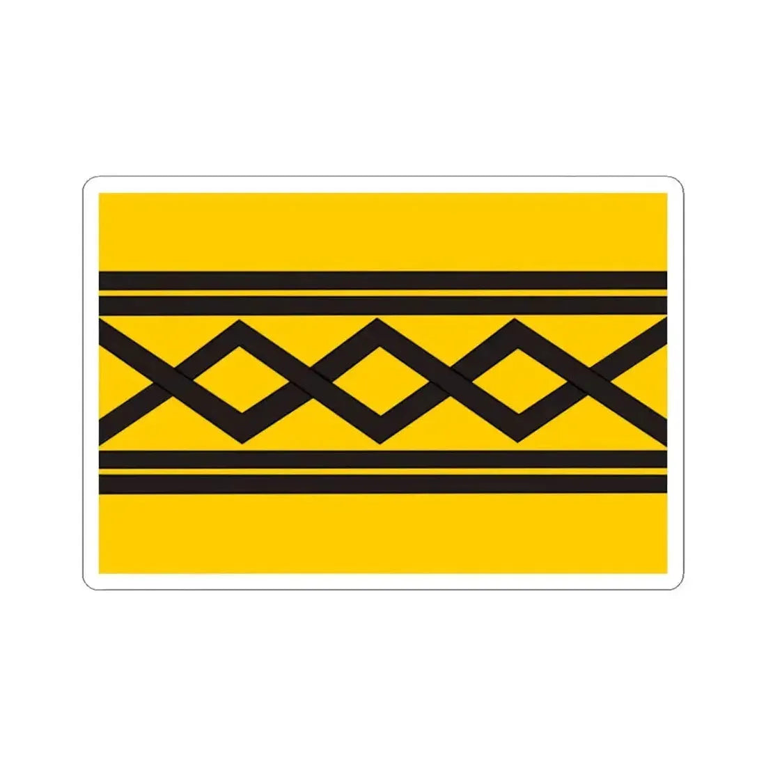 Flag of West Midlands County UK - STICKER Vinyl Kiss-Cut Decal 3 Inch White - The Sticker Space