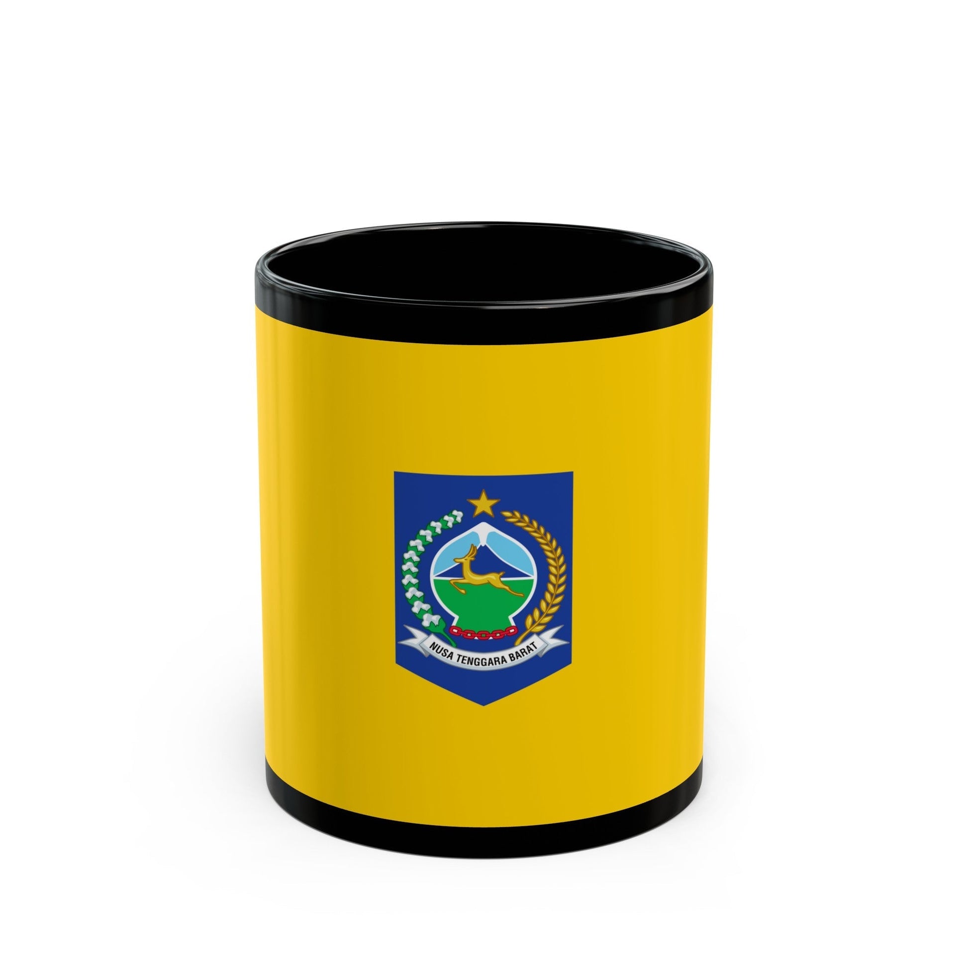 Flag of West Nusa Tenggara Indonesia - Black Coffee Mug-11oz-The Sticker Space