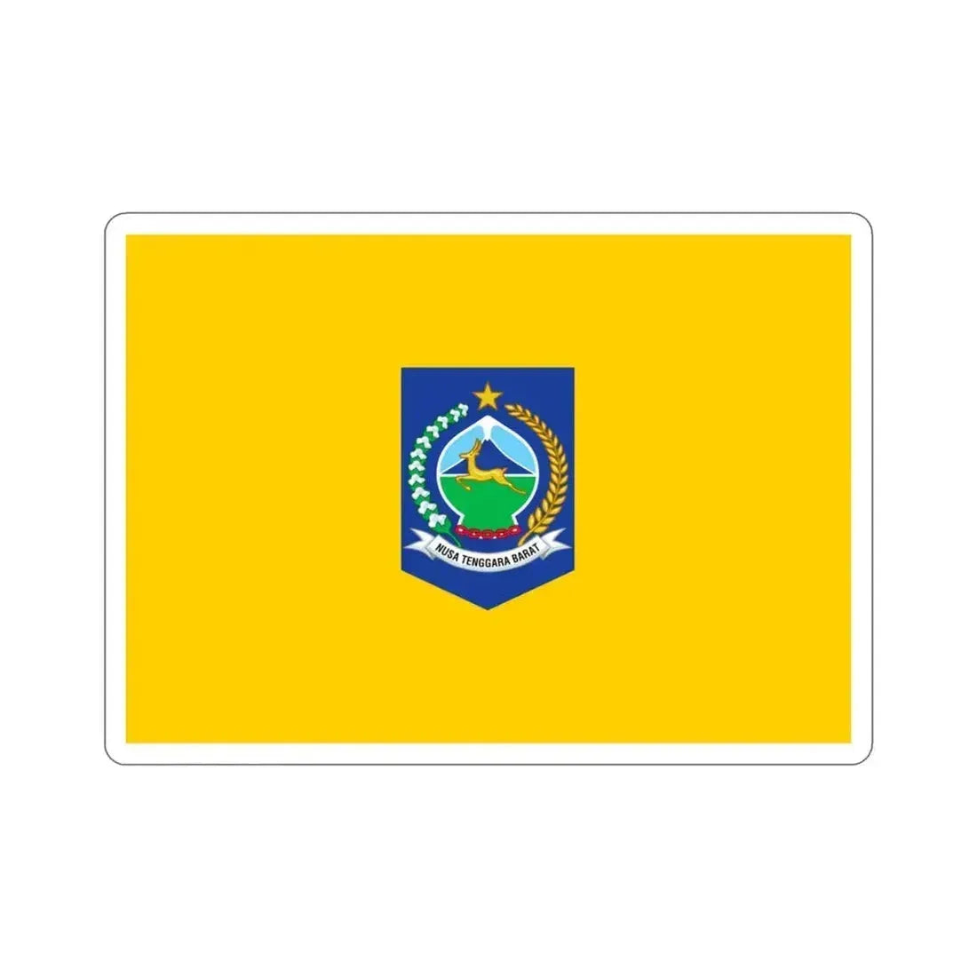 Flag of West Nusa Tenggara Indonesia STICKER Vinyl Die-Cut Decal 3 Inch - The Sticker Space