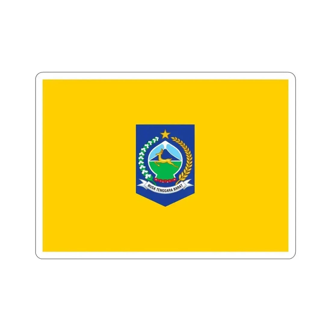 Flag of West Nusa Tenggara Indonesia STICKER Vinyl Die-Cut Decal 4 Inch - The Sticker Space