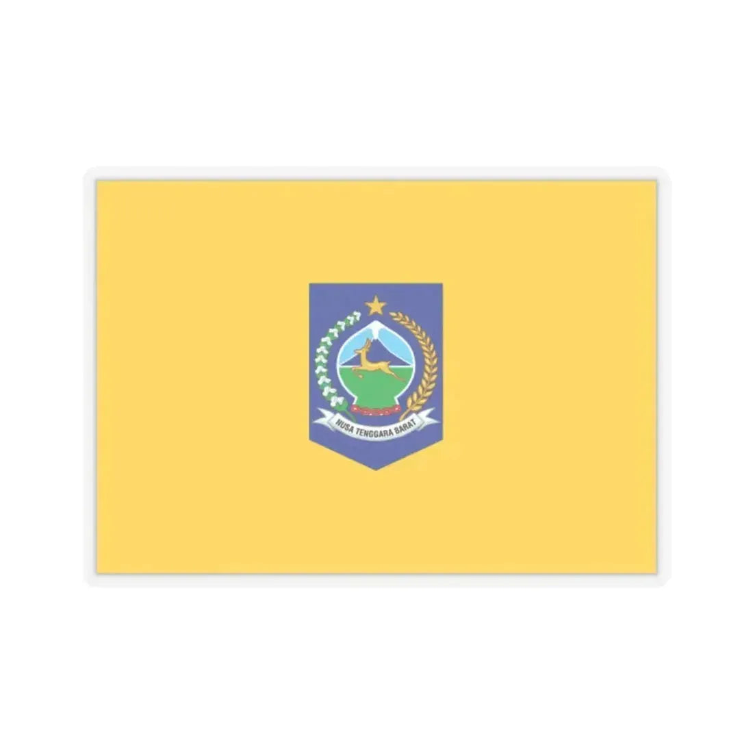 Flag of West Nusa Tenggara Indonesia - STICKER Vinyl Kiss-Cut Decal 2 Inch Transparent - The Sticker Space
