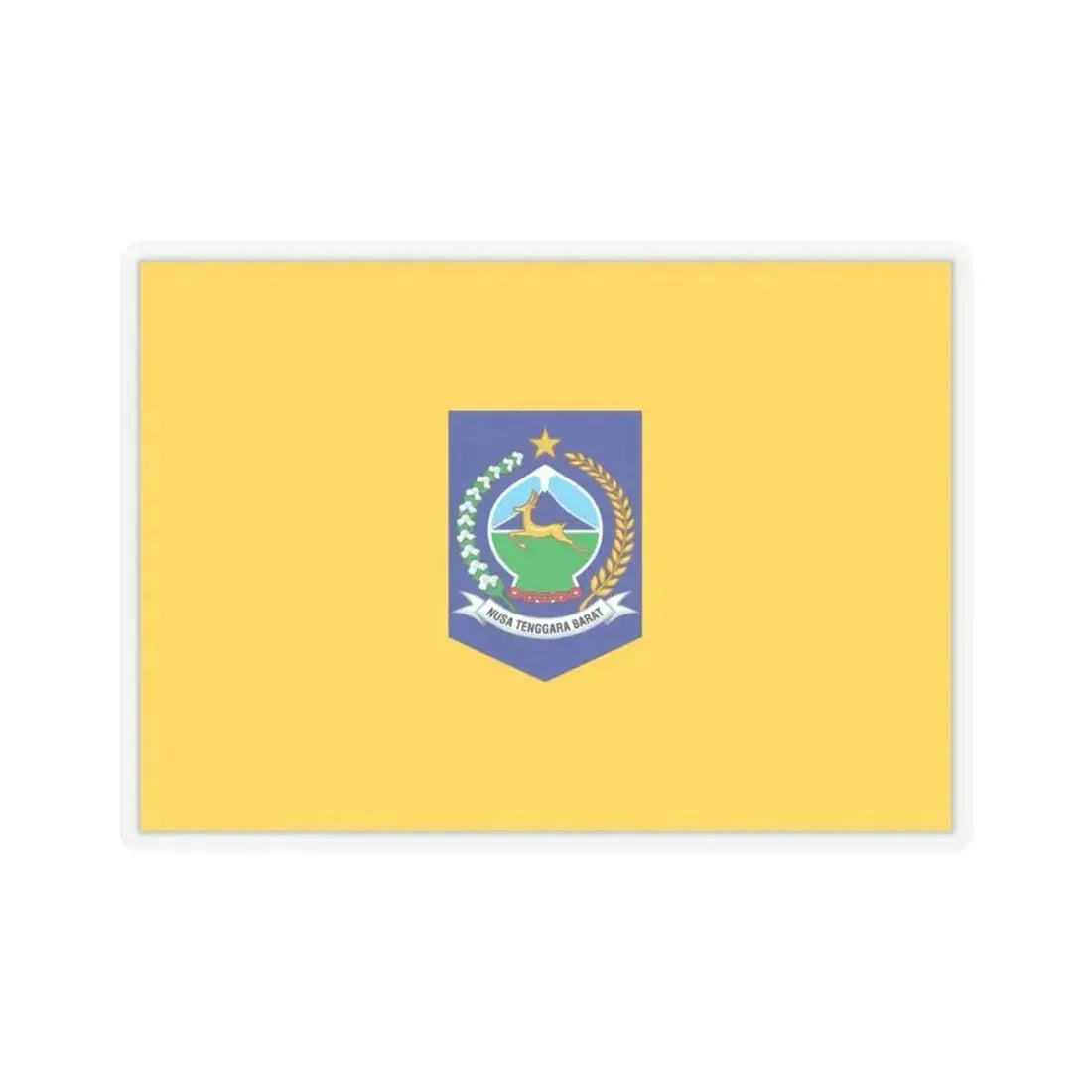 Flag of West Nusa Tenggara Indonesia - STICKER Vinyl Kiss-Cut Decal 3 Inch Transparent - The Sticker Space