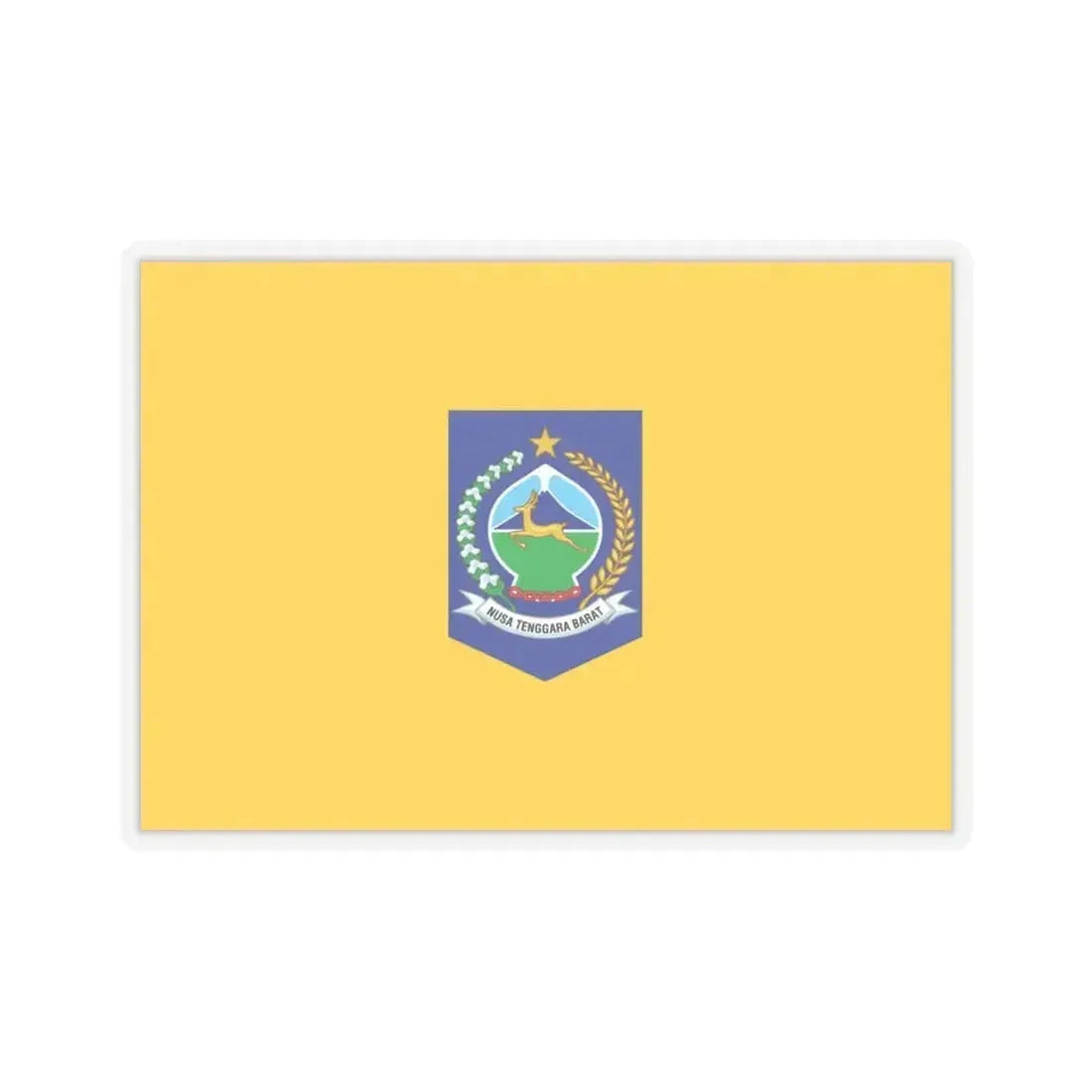 Flag of West Nusa Tenggara Indonesia - STICKER Vinyl Kiss-Cut Decal 6 Inch Transparent - The Sticker Space
