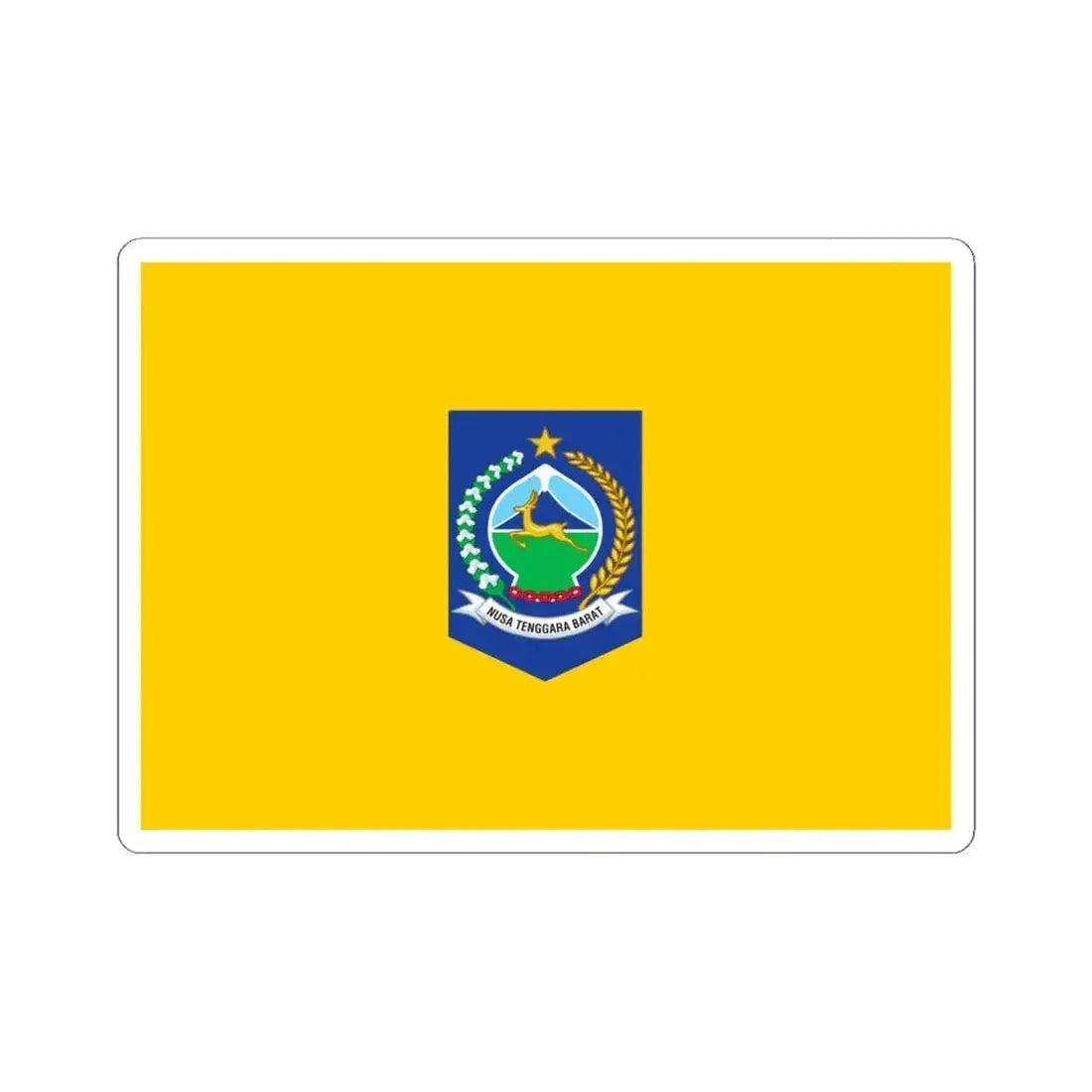 Flag of West Nusa Tenggara Indonesia - STICKER Vinyl Kiss-Cut Decal 6 Inch White - The Sticker Space