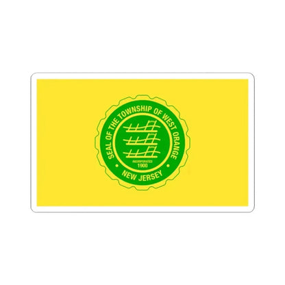 Flag of West Orange New Jersey (United States) STICKER Vinyl Kiss-Cut Decal 2 Inch White - The Sticker Space