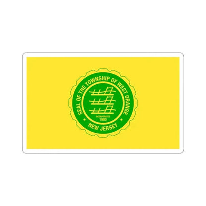 Flag of West Orange New Jersey (United States) STICKER Vinyl Kiss-Cut Decal 3 Inch White - The Sticker Space