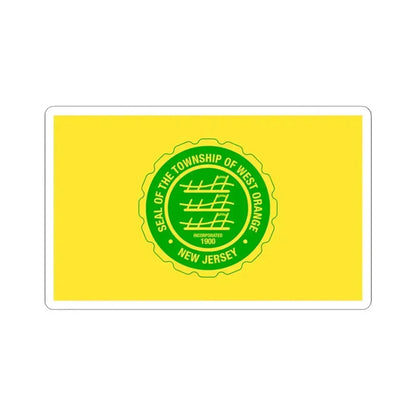 Flag of West Orange New Jersey (United States) STICKER Vinyl Kiss-Cut Decal 6 Inch White - The Sticker Space