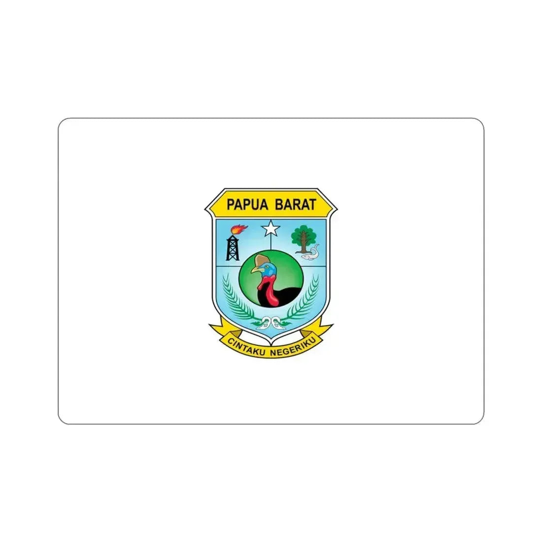 Flag of West Papua Indonesia STICKER Vinyl Die-Cut Decal 3 Inch - The Sticker Space