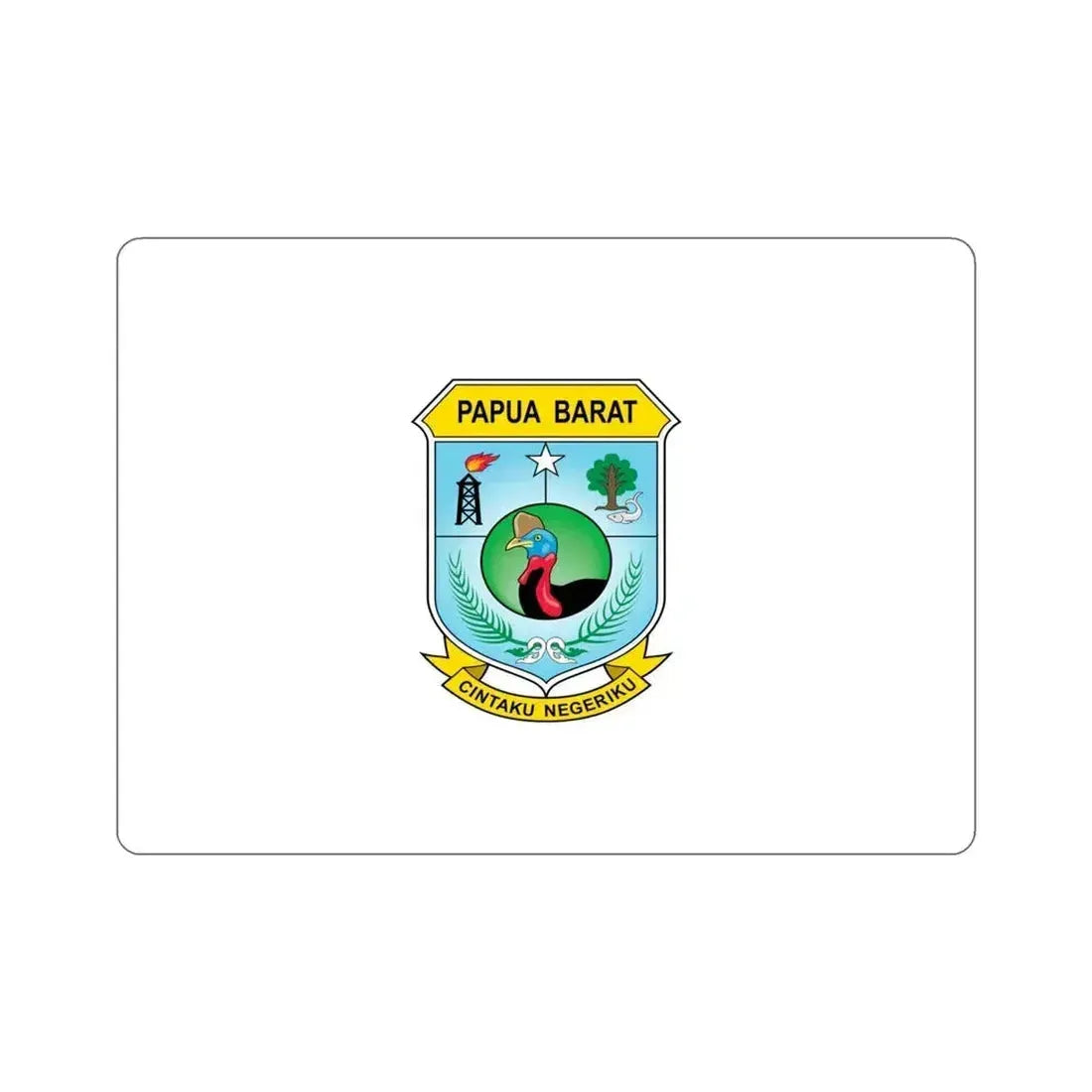 Flag of West Papua Indonesia STICKER Vinyl Die-Cut Decal 4 Inch - The Sticker Space