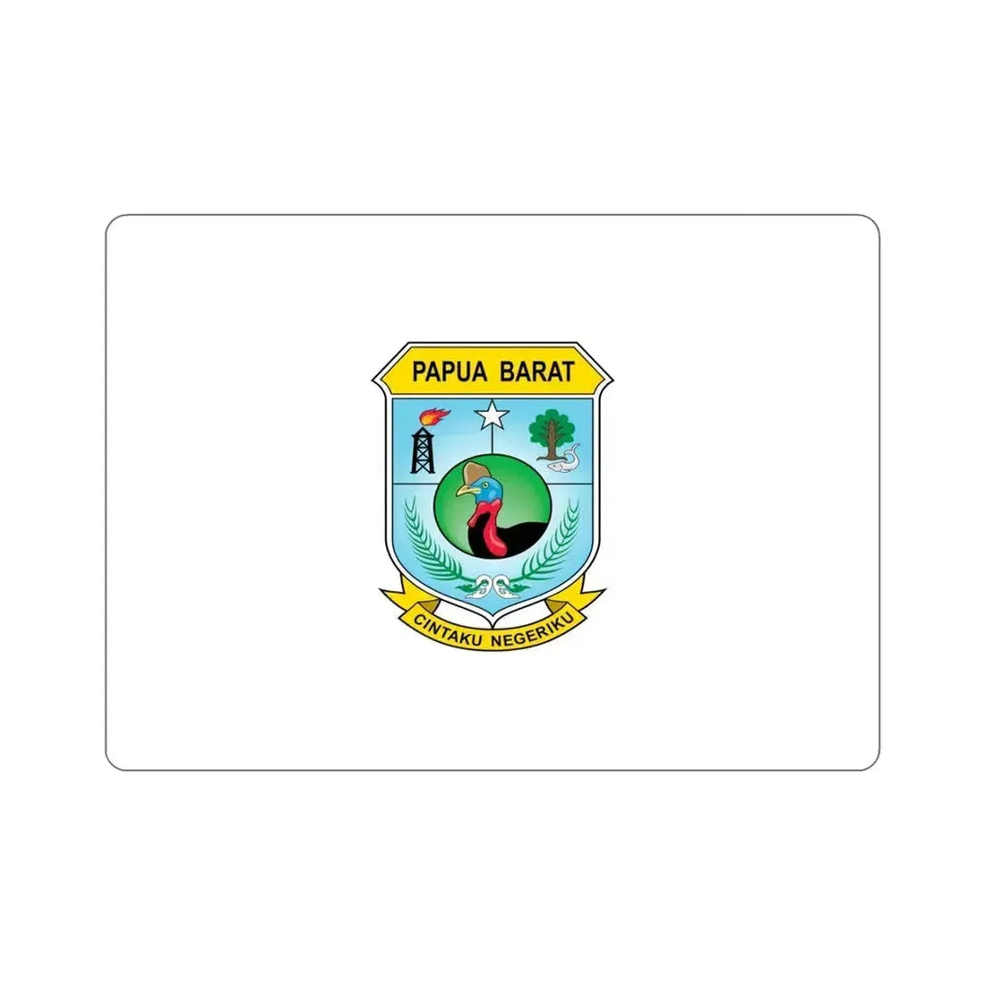 Flag of West Papua Indonesia STICKER Vinyl Die-Cut Decal 4 Inch - The Sticker Space