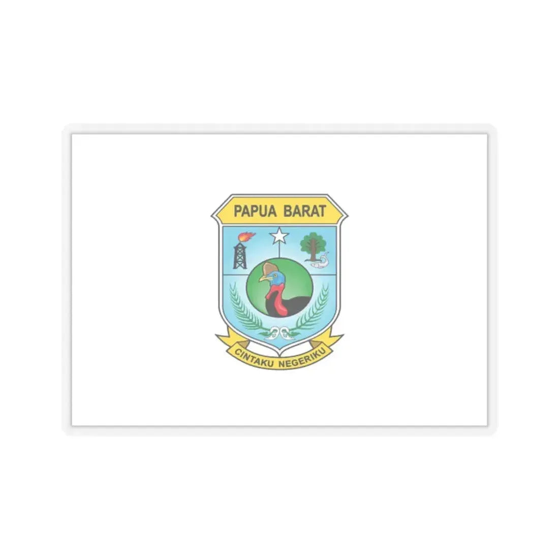 Flag of West Papua Indonesia - STICKER Vinyl Kiss-Cut Decal 2 Inch Transparent - The Sticker Space