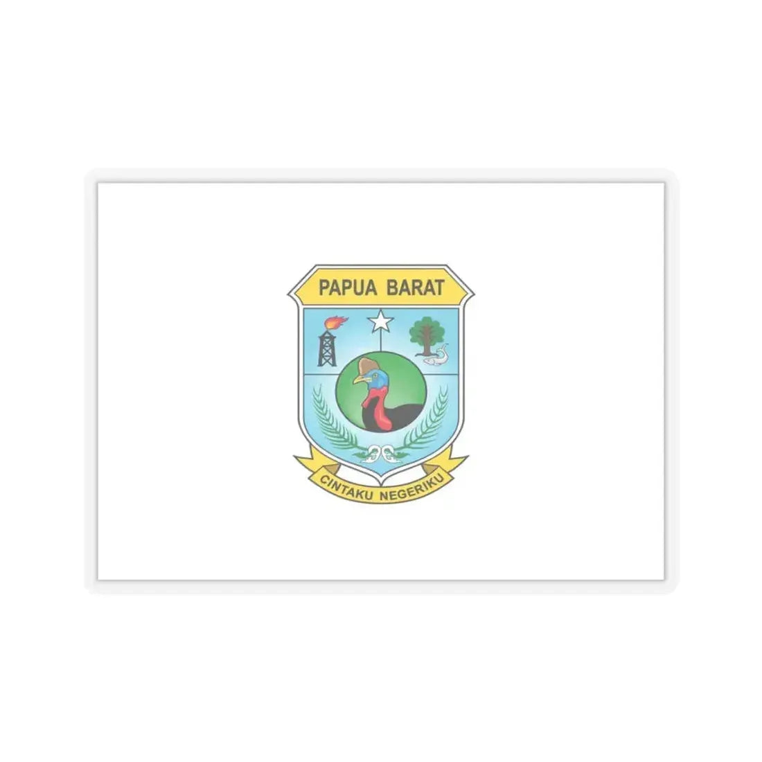 Flag of West Papua Indonesia - STICKER Vinyl Kiss-Cut Decal 3 Inch Transparent - The Sticker Space