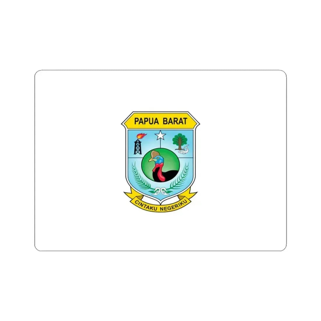 Flag of West Papua Indonesia - STICKER Vinyl Kiss-Cut Decal 3 Inch White - The Sticker Space