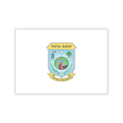 Flag of West Papua Indonesia - STICKER Vinyl Kiss-Cut Decal 4 Inch Transparent - The Sticker Space