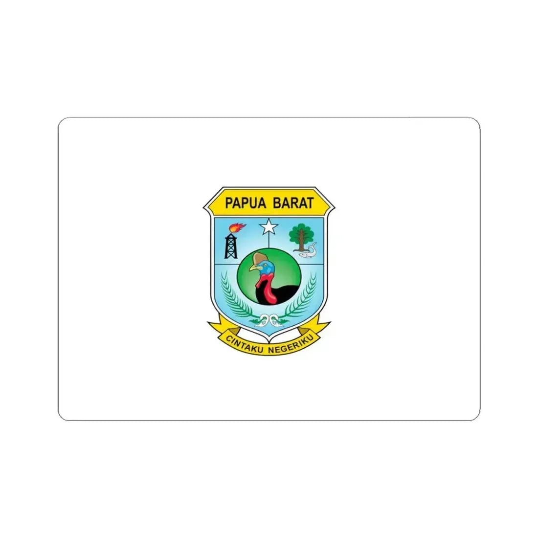 Flag of West Papua Indonesia - STICKER Vinyl Kiss-Cut Decal 4 Inch White - The Sticker Space