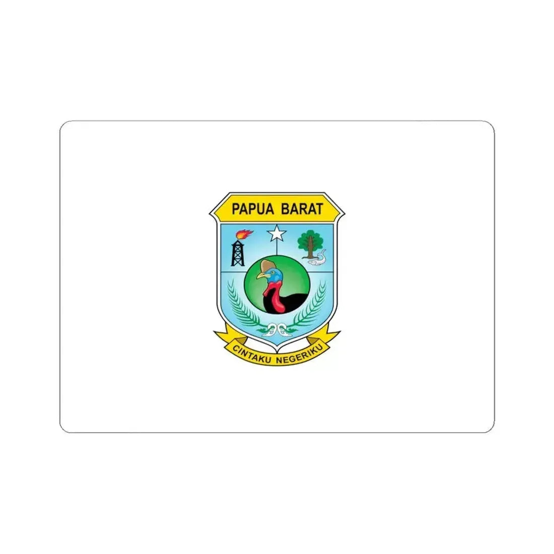 Flag of West Papua Indonesia - STICKER Vinyl Kiss-Cut Decal 6 Inch White - The Sticker Space