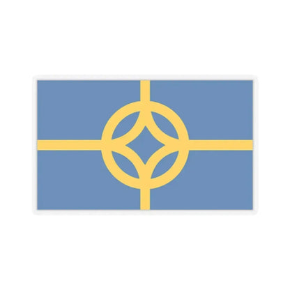 Flag of West Plains, Missouri - STICKER Vinyl Kiss-Cut Decal 2 Inch Transparent - The Sticker Space