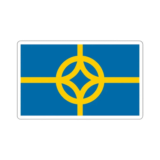 Flag of West Plains, Missouri - STICKER Vinyl Kiss-Cut Decal 2 Inch White - The Sticker Space