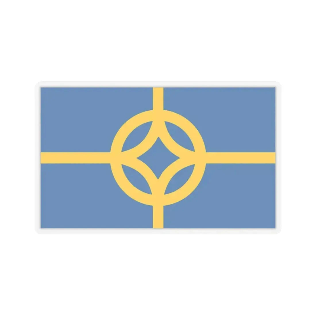 Flag of West Plains, Missouri - STICKER Vinyl Kiss-Cut Decal 3 Inch Transparent - The Sticker Space