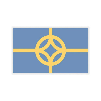 Flag of West Plains, Missouri - STICKER Vinyl Kiss-Cut Decal 3 Inch Transparent - The Sticker Space