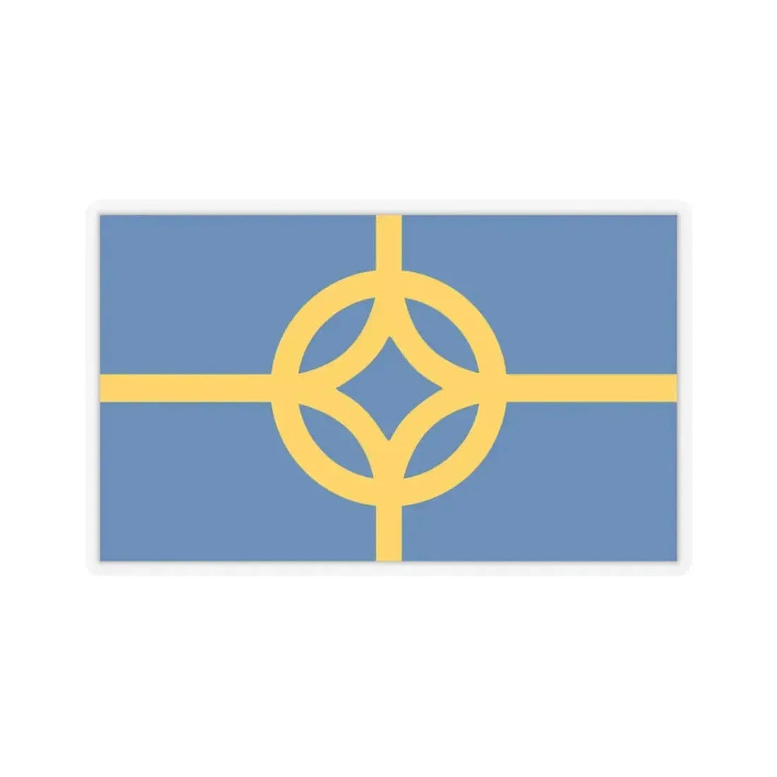 Flag of West Plains, Missouri - STICKER Vinyl Kiss-Cut Decal 4 Inch Transparent - The Sticker Space