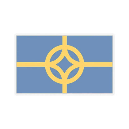 Flag of West Plains, Missouri - STICKER Vinyl Kiss-Cut Decal 4 Inch Transparent - The Sticker Space