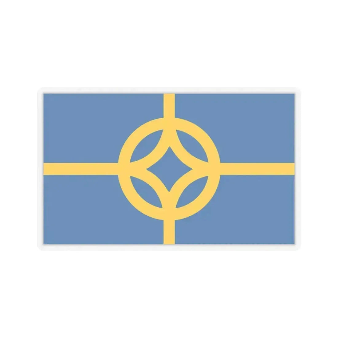 Flag of West Plains, Missouri - STICKER Vinyl Kiss-Cut Decal 6 Inch Transparent - The Sticker Space