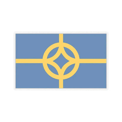 Flag of West Plains, Missouri - STICKER Vinyl Kiss-Cut Decal 6 Inch Transparent - The Sticker Space