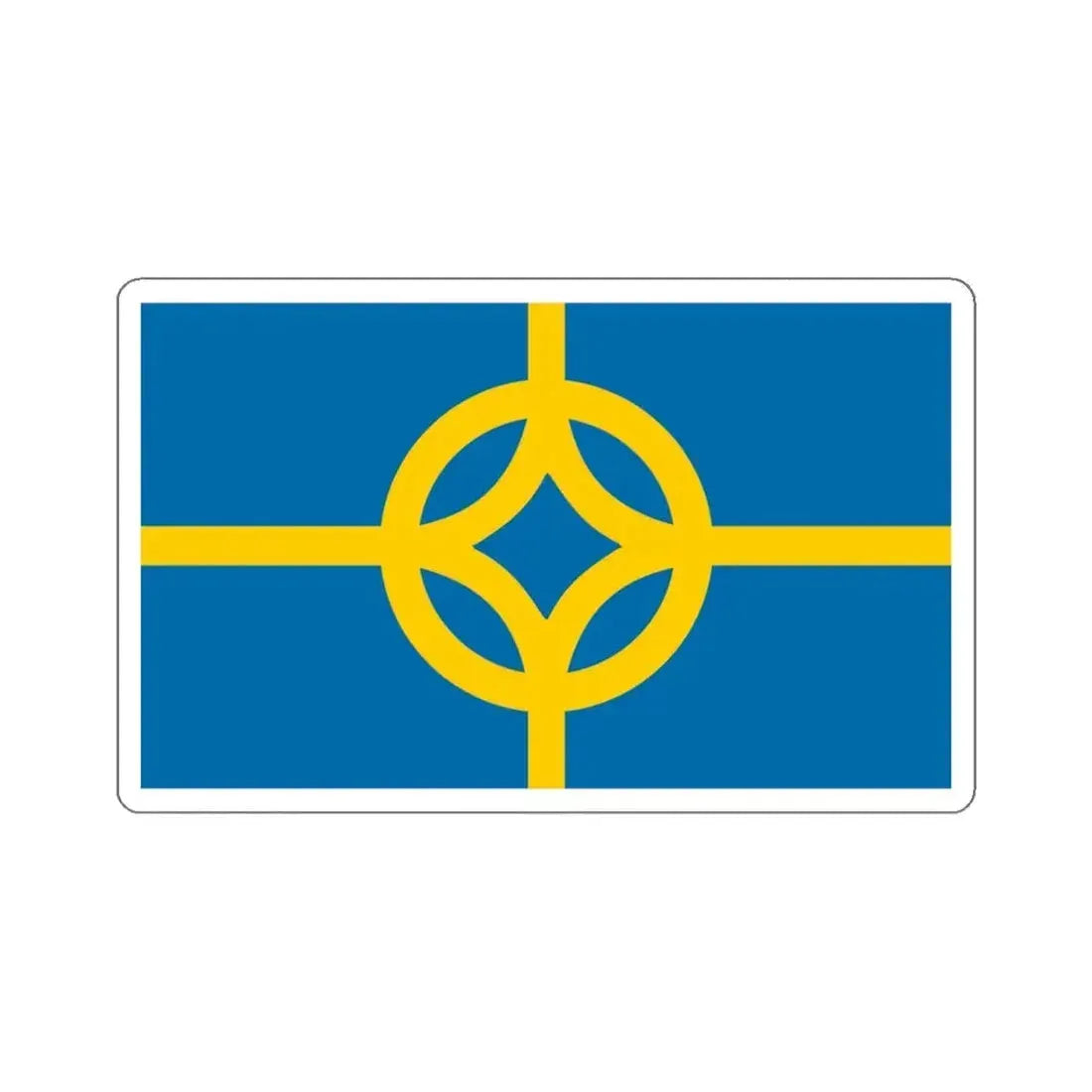 Flag of West Plains, Missouri - STICKER Vinyl Kiss-Cut Decal 6 Inch White - The Sticker Space