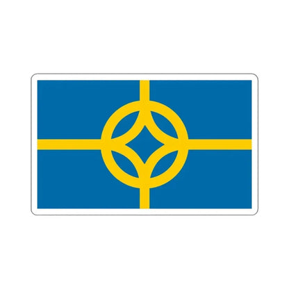 Flag of West Plains, Missouri - STICKER Vinyl Kiss-Cut Decal 6 Inch White - The Sticker Space