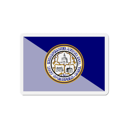 Flag of West Springfield Massachusetts - Die-Cut Magnet-5" x 5"-The Sticker Space