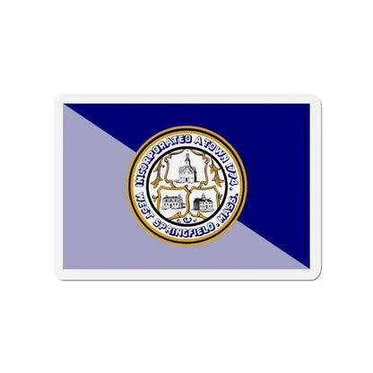 Flag of West Springfield Massachusetts - Refrigerator Magnet 3 Inch - The Sticker Space